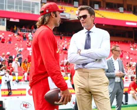 The seven-time Super Bowl champion ignites online backlash following being spotted in Las Vegas Raiders sideline box